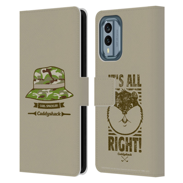 Caddyshack Graphics Carl Spackler Hat Leather Book Wallet Case Cover For Nokia X30
