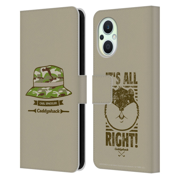 Caddyshack Graphics Carl Spackler Hat Leather Book Wallet Case Cover For OPPO Reno8 Lite