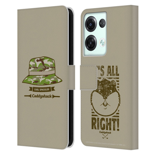 Caddyshack Graphics Carl Spackler Hat Leather Book Wallet Case Cover For OPPO Reno8 Pro