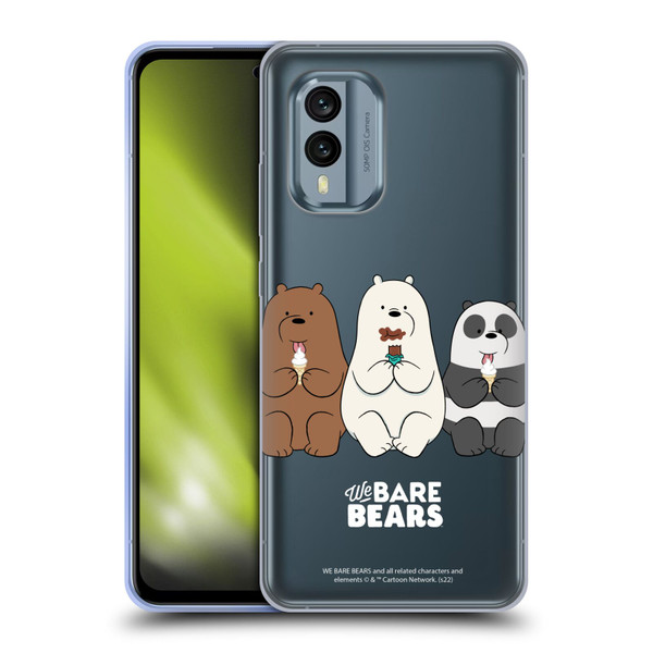 We Bare Bears Character Art Group 2 Soft Gel Case for Nokia X30