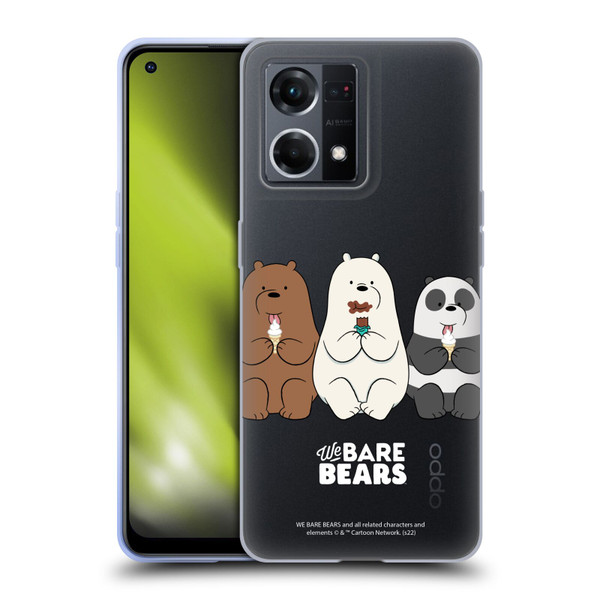 We Bare Bears Character Art Group 2 Soft Gel Case for OPPO Reno8 4G