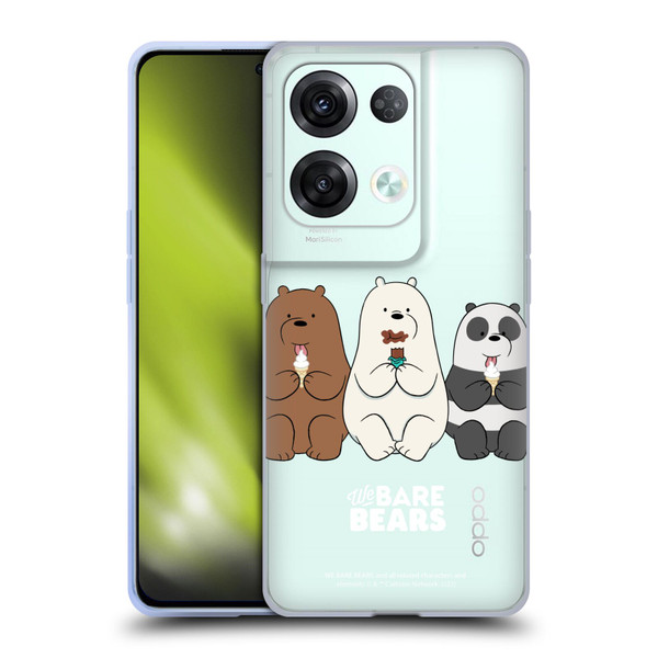 We Bare Bears Character Art Group 2 Soft Gel Case for OPPO Reno8 Pro