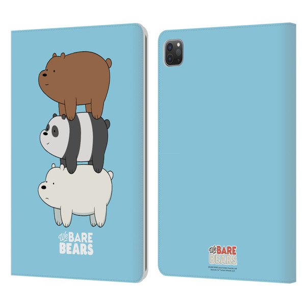 We Bare Bears Character Art Group 3 Leather Book Wallet Case Cover For Apple iPad Pro 11 2020 / 2021 / 2022