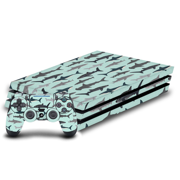 Andrea Lauren Design Art Mix Sharks Vinyl Sticker Skin Decal Cover for Sony PS4 Pro Bundle