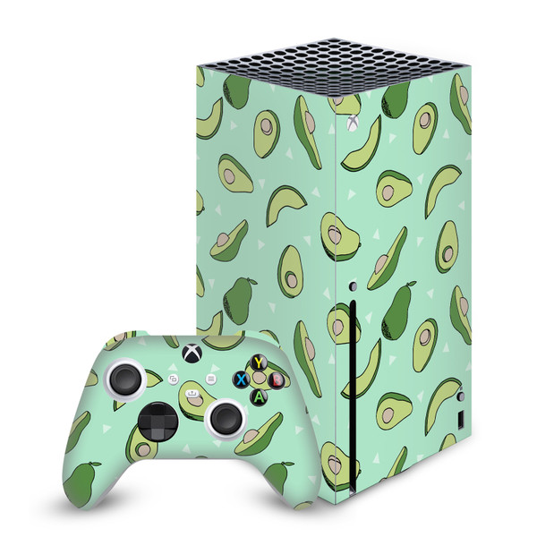 Andrea Lauren Design Art Mix Avocado Vinyl Sticker Skin Decal Cover for Microsoft Series X Console & Controller