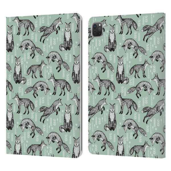 Andrea Lauren Design Animals Fox Leather Book Wallet Case Cover For Apple iPad Pro 11 2020 / 2021 / 2022