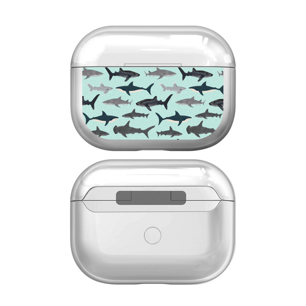 Andrea Lauren Design Art Mix Sharks Clear Hard Crystal Cover Case for Apple AirPods Pro Charging Case