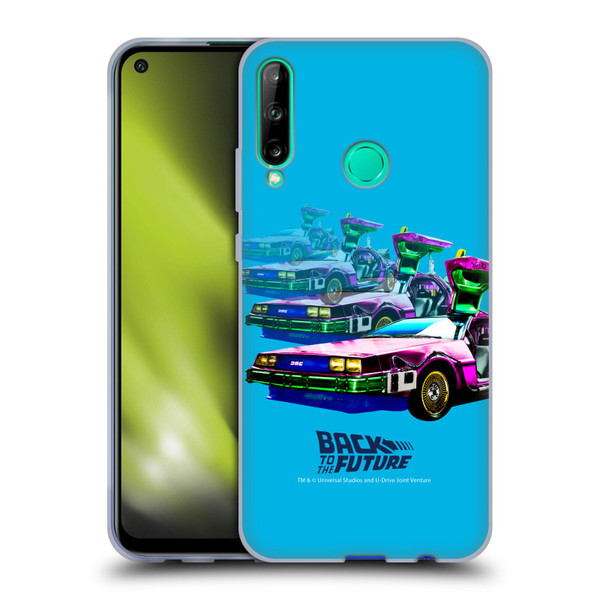 Back to the Future I Composed Art Time Machine Car Soft Gel Case for Huawei P40 lite E