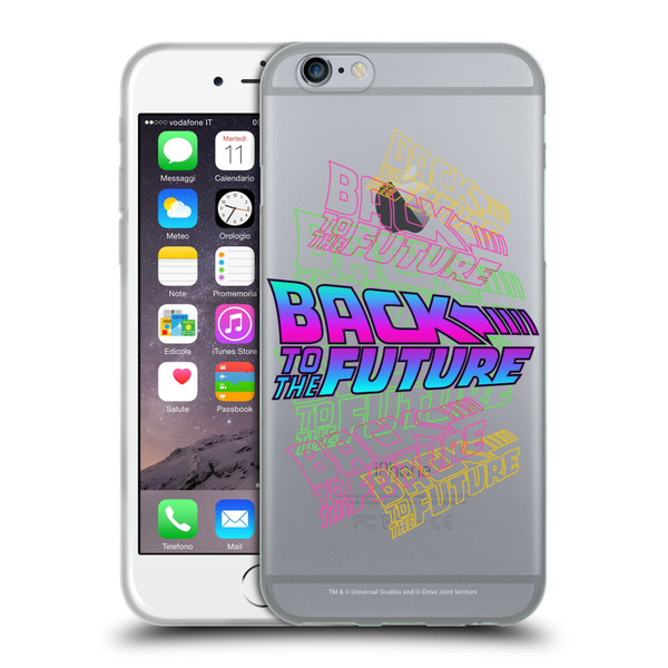 Back to the Future I Composed Art Logo Soft Gel Case for Apple iPhone 6 / iPhone 6s