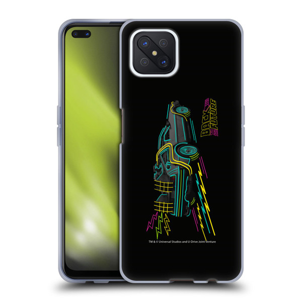 Back to the Future I Composed Art Neon Soft Gel Case for OPPO Reno4 Z 5G