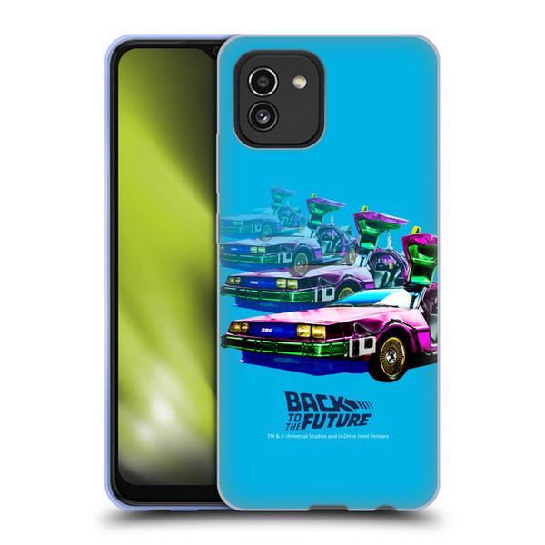 Back to the Future I Composed Art Time Machine Car Soft Gel Case for Samsung Galaxy A03 (2021)