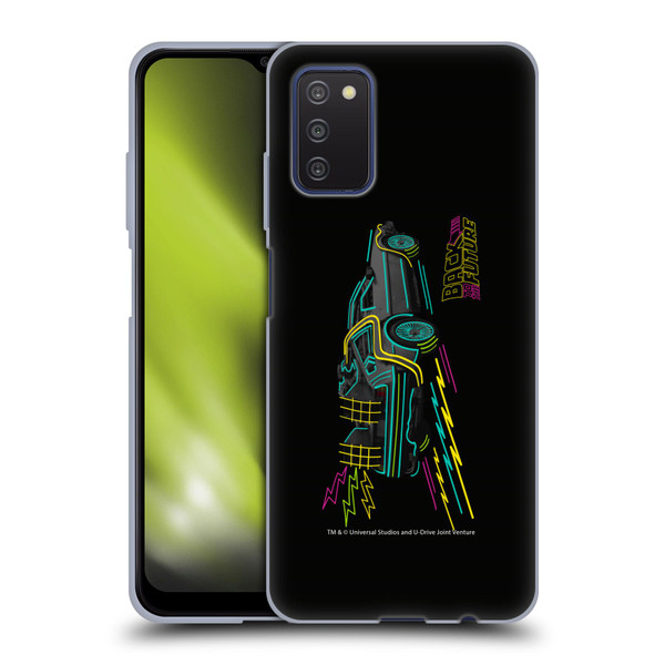 Back to the Future I Composed Art Neon Soft Gel Case for Samsung Galaxy A03s (2021)