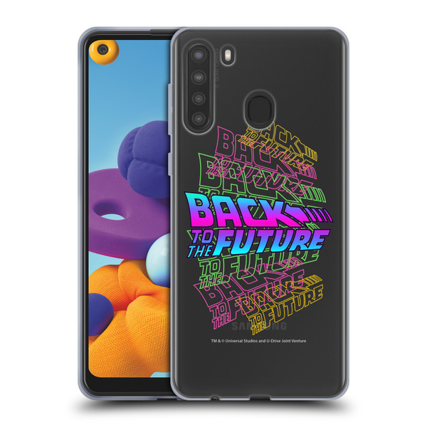 Back to the Future I Composed Art Logo Soft Gel Case for Samsung Galaxy A21 (2020)