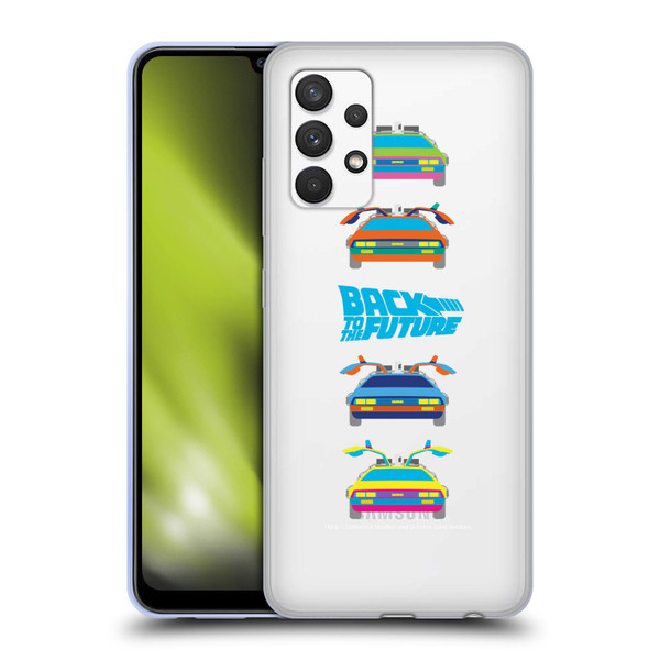 Back to the Future I Composed Art Time Machine Car 2 Soft Gel Case for Samsung Galaxy A32 (2021)