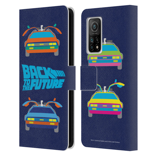 Back to the Future I Composed Art Delorean 2 Leather Book Wallet Case Cover For Xiaomi Mi 10T 5G