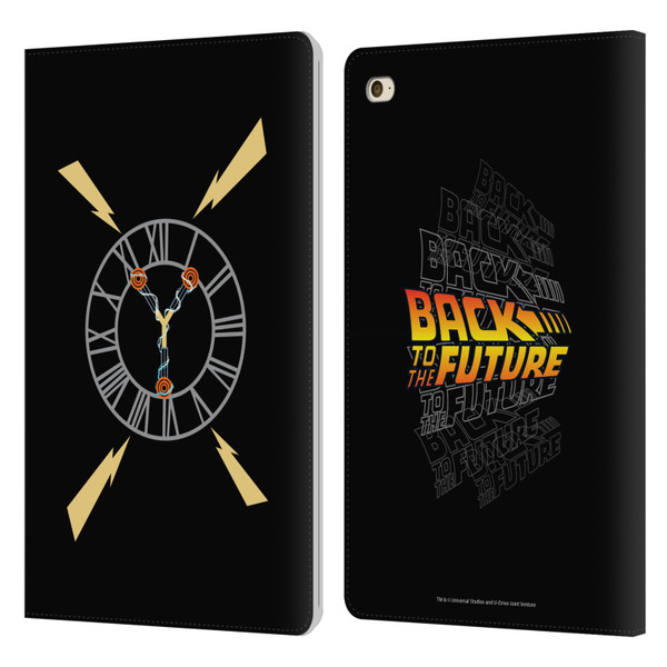 Back to the Future I Graphics Clock Tower Leather Book Wallet Case Cover For Apple iPad mini 4