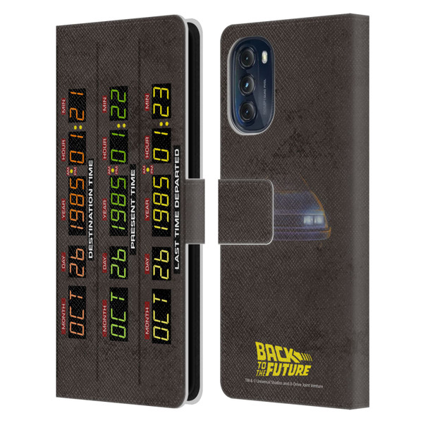 Back to the Future I Graphics Time Circuits Leather Book Wallet Case Cover For Motorola Moto G (2022)