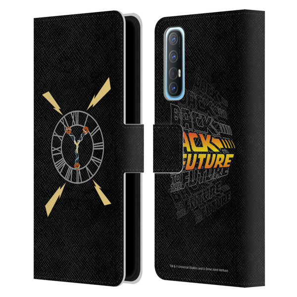 Back to the Future I Graphics Clock Tower Leather Book Wallet Case Cover For OPPO Find X2 Neo 5G