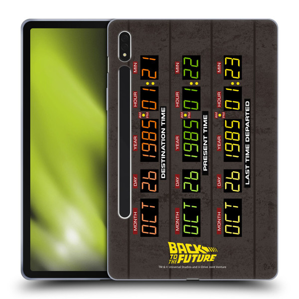 Back to the Future I Graphics Time Circuits Soft Gel Case for Samsung Galaxy Tab S8