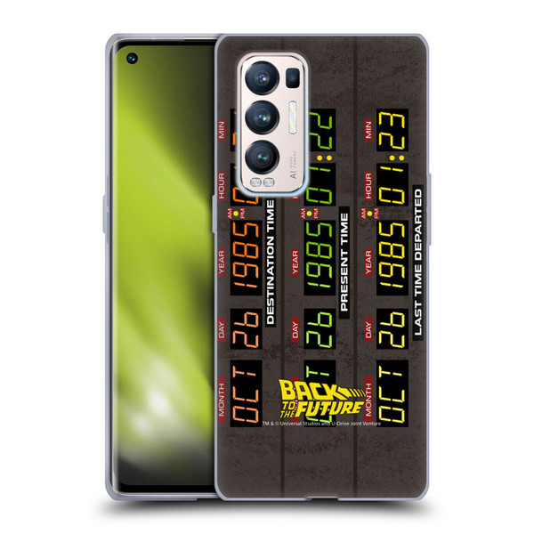 Back to the Future I Graphics Time Circuits Soft Gel Case for OPPO Find X3 Neo / Reno5 Pro+ 5G