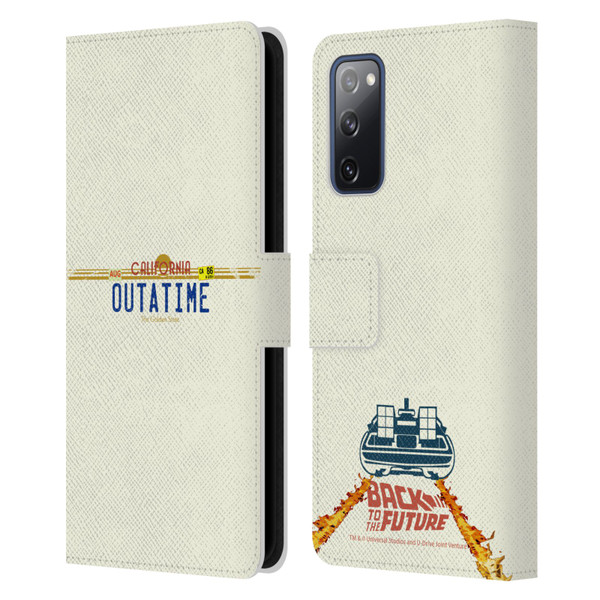 Back to the Future I Graphics Outatime Leather Book Wallet Case Cover For Samsung Galaxy S20 FE / 5G