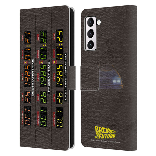 Back to the Future I Graphics Time Circuits Leather Book Wallet Case Cover For Samsung Galaxy S21+ 5G