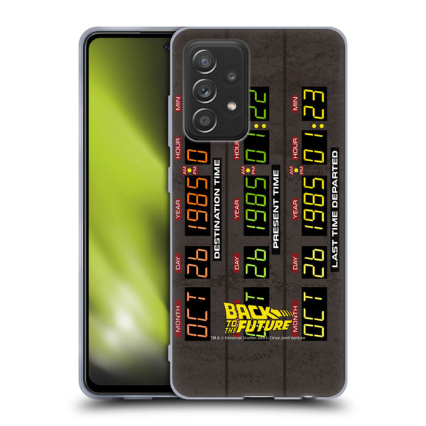 Back to the Future I Graphics Time Circuits Soft Gel Case for Samsung Galaxy A52 / A52s / 5G (2021)