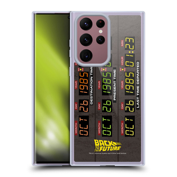 Back to the Future I Graphics Time Circuits Soft Gel Case for Samsung Galaxy S22 Ultra 5G