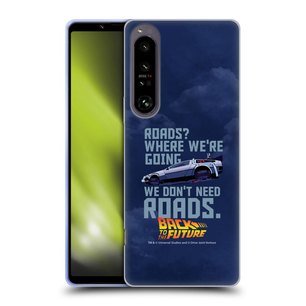 Back to the Future I Graphics Time Machine Car 2 Soft Gel Case for Sony Xperia 1 IV