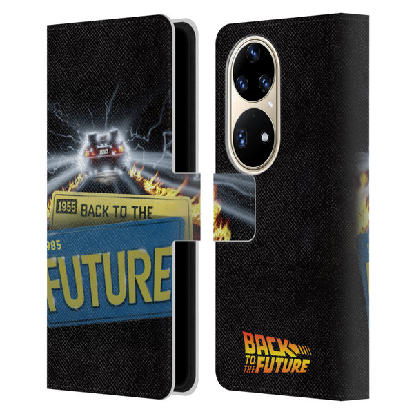 Back to the Future I Key Art Take Off Leather Book Wallet Case Cover For Huawei P50 Pro