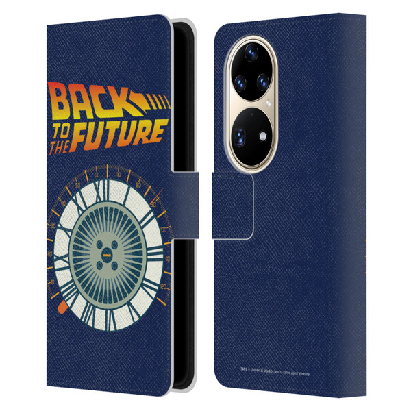 Back to the Future I Key Art Wheel Leather Book Wallet Case Cover For Huawei P50 Pro