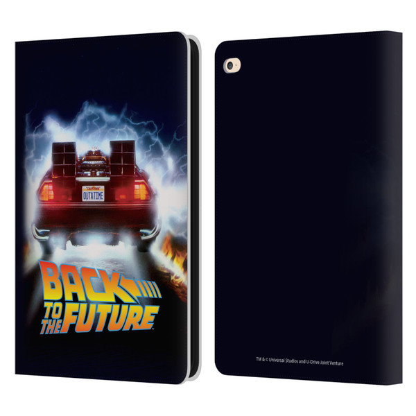 Back to the Future I Key Art Delorean Leather Book Wallet Case Cover For Apple iPad Air 2 (2014)