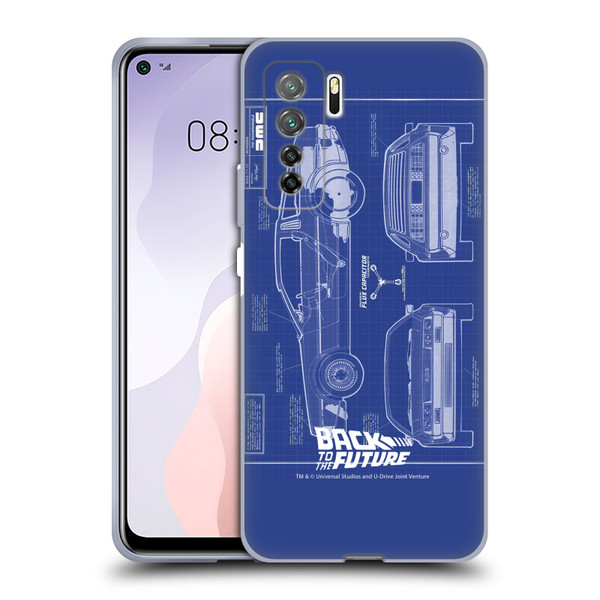 Back to the Future I Key Art Blue Print Soft Gel Case for Huawei Nova 7 SE/P40 Lite 5G
