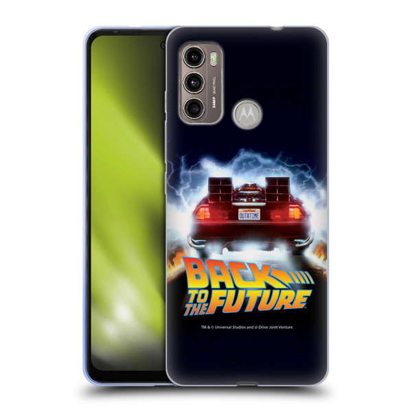 Back to the Future I Key Art Time Machine Car Soft Gel Case for Motorola Moto G60 / Moto G40 Fusion