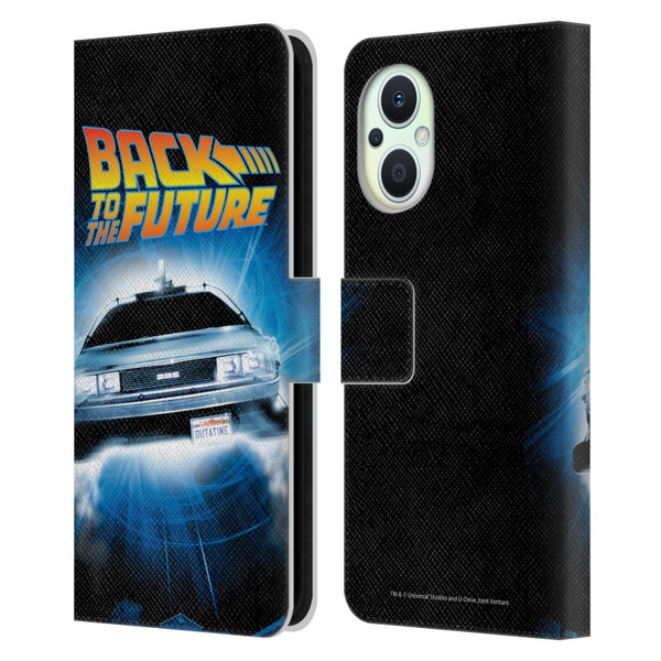 Back to the Future I Key Art Fly Leather Book Wallet Case Cover For OPPO Reno8 Lite