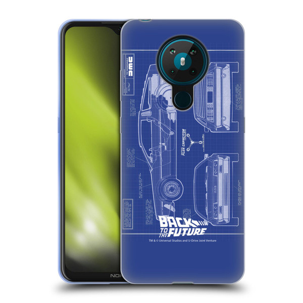 Back to the Future I Key Art Blue Print Soft Gel Case for Nokia 5.3