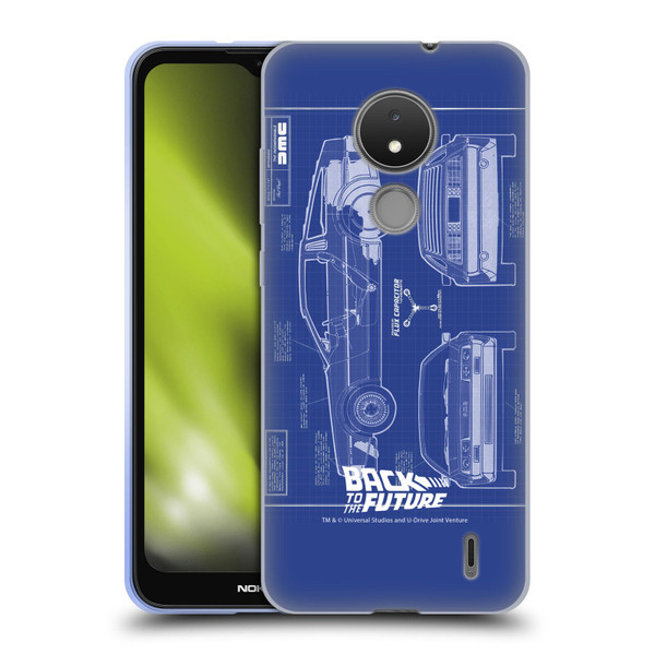 Back to the Future I Key Art Blue Print Soft Gel Case for Nokia C21