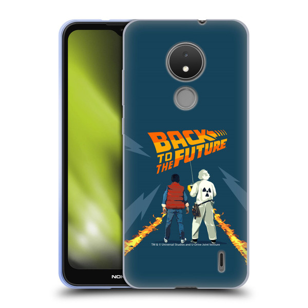 Back to the Future I Key Art Dr. Brown And Marty Soft Gel Case for Nokia C21