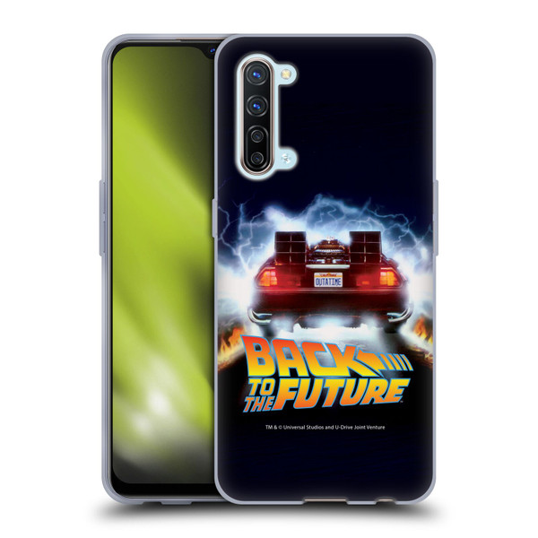 Back to the Future I Key Art Time Machine Car Soft Gel Case for OPPO Find X2 Lite 5G