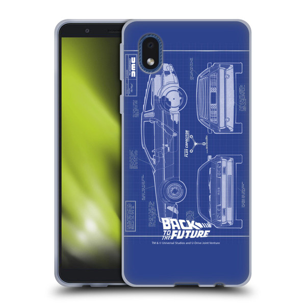 Back to the Future I Key Art Blue Print Soft Gel Case for Samsung Galaxy A01 Core (2020)