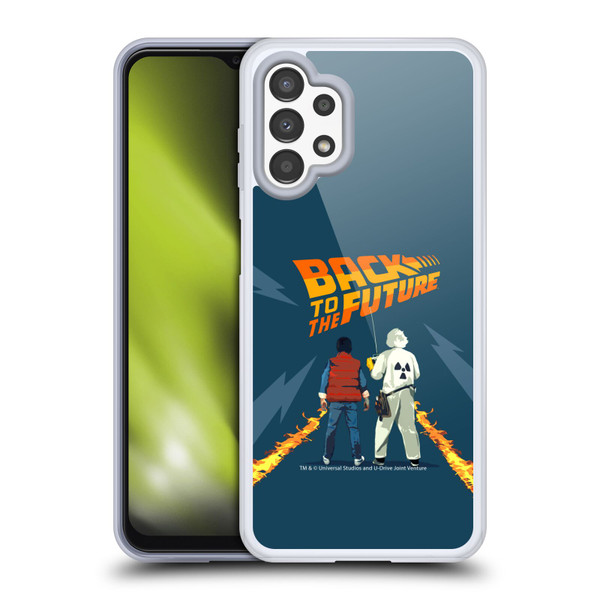 Back to the Future I Key Art Dr. Brown And Marty Soft Gel Case for Samsung Galaxy A13 (2022)