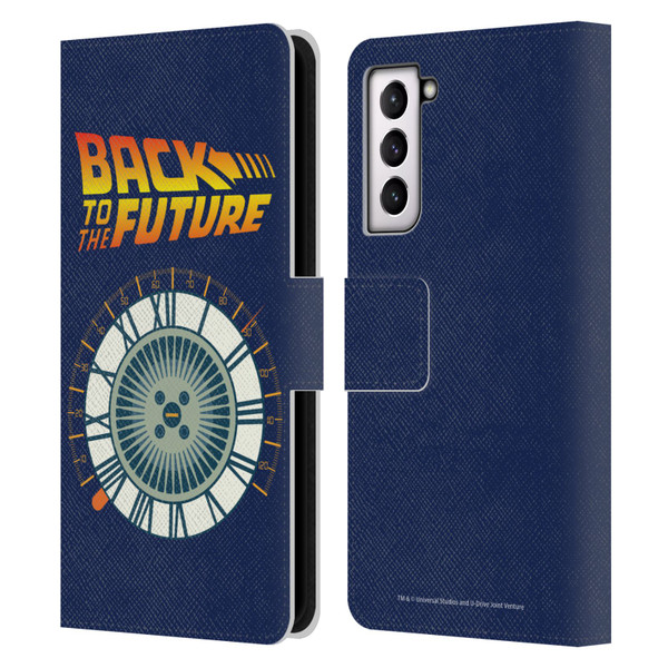 Back to the Future I Key Art Wheel Leather Book Wallet Case Cover For Samsung Galaxy S21 5G