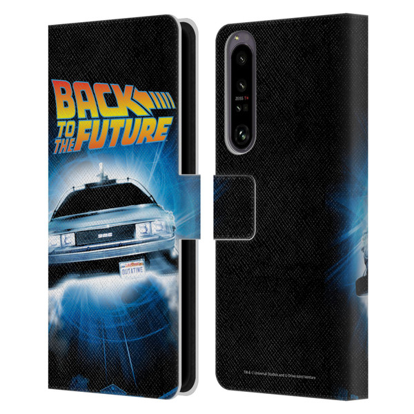 Back to the Future I Key Art Fly Leather Book Wallet Case Cover For Sony Xperia 1 IV