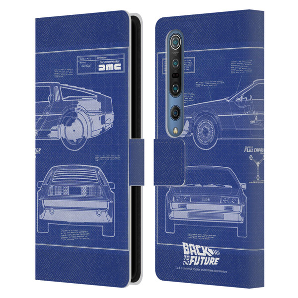 Back to the Future I Key Art Blue Print Leather Book Wallet Case Cover For Xiaomi Mi 10 5G / Mi 10 Pro 5G