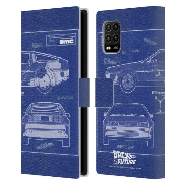 Back to the Future I Key Art Blue Print Leather Book Wallet Case Cover For Xiaomi Mi 10 Lite 5G