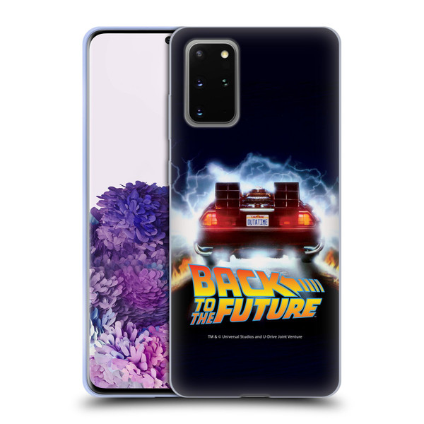 Back to the Future I Key Art Time Machine Car Soft Gel Case for Samsung Galaxy S20+ / S20+ 5G