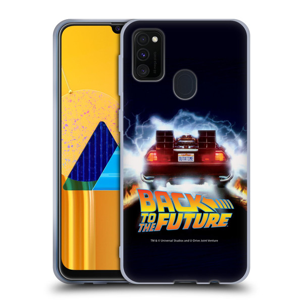 Back to the Future I Key Art Time Machine Car Soft Gel Case for Samsung Galaxy M30s (2019)/M21 (2020)