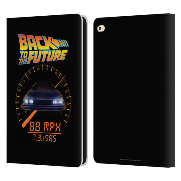 Back to the Future I Quotes 88 MPH Leather Book Wallet Case Cover For Apple iPad Air 2 (2014)