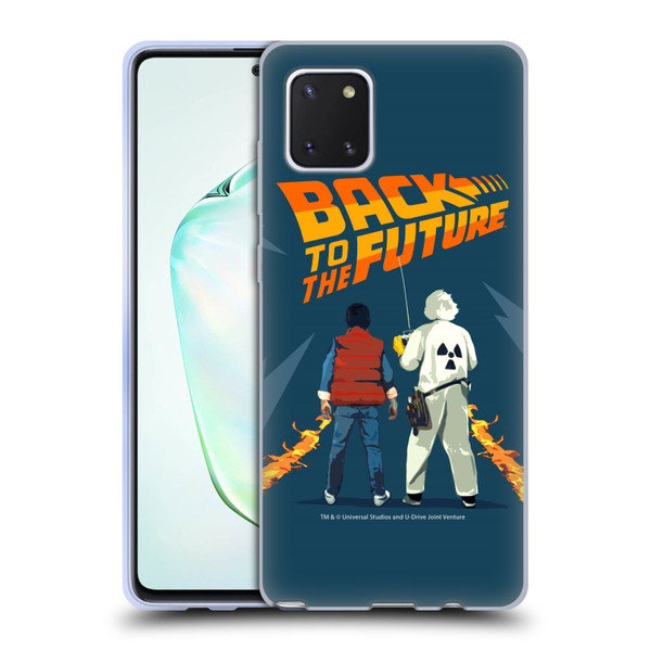 Back to the Future I Key Art Dr. Brown And Marty Soft Gel Case for Samsung Galaxy Note10 Lite