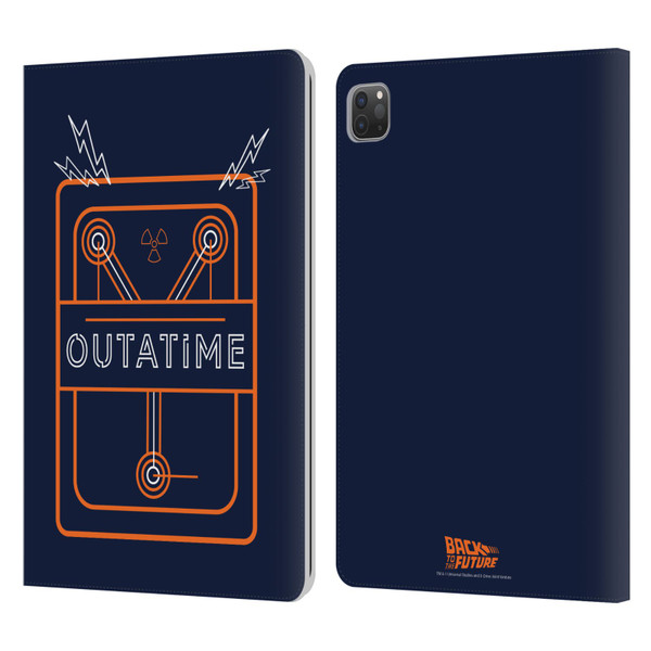 Back to the Future I Quotes Outatime Leather Book Wallet Case Cover For Apple iPad Pro 11 2020 / 2021 / 2022